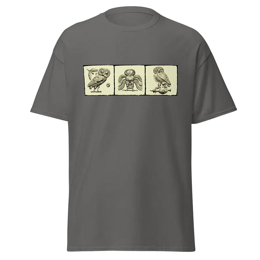 Athenian Owl Authentic Greek Tetradrachm Art 3rd Century BC, T-Shirt product image (1)