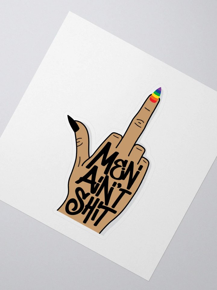 Men Ain't Sh*t Sticker (Rainbow) | Feminist Merch product image (2)