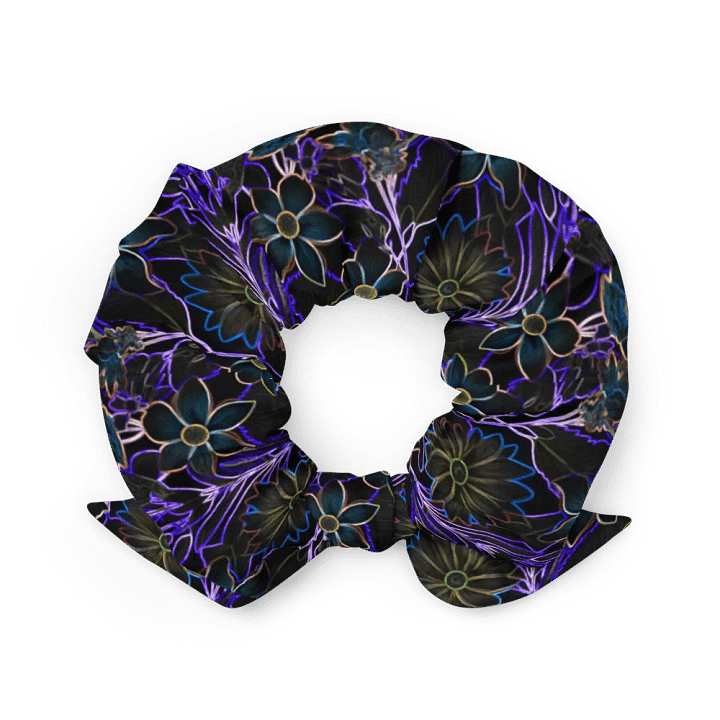 Trippy Floral Purple,Teal /All-Over Print Scrunchie by Sublicolor product image (2)
