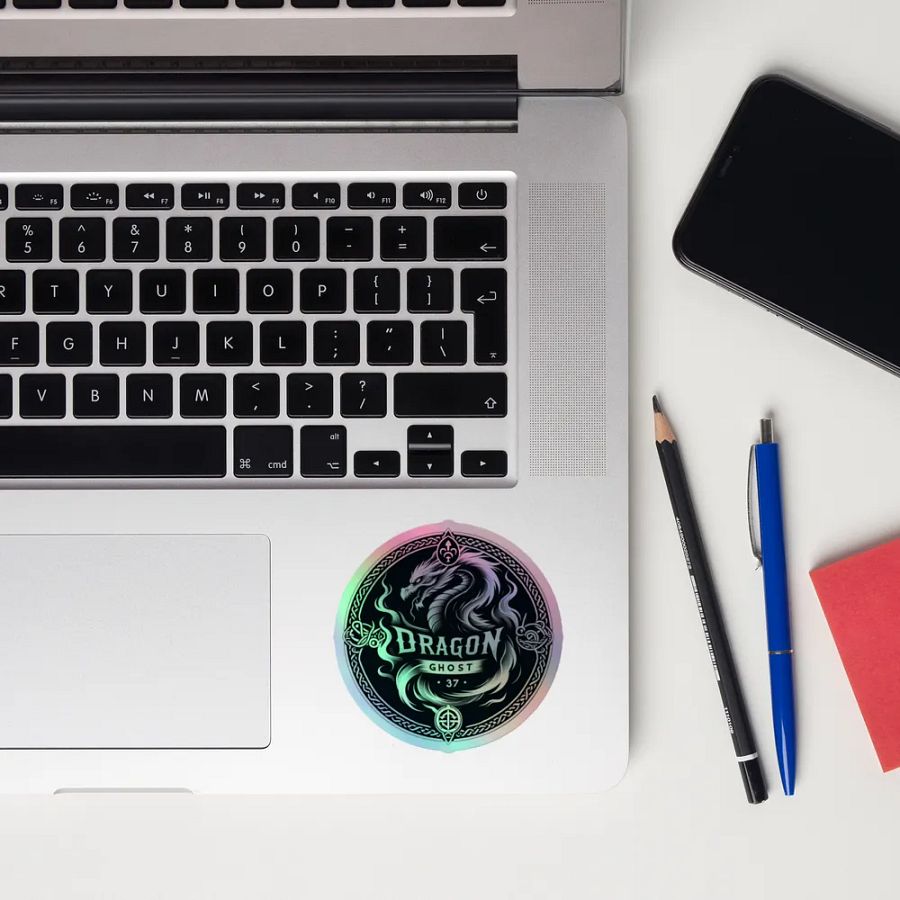 Dragon_Ghost Holographic Sticker product image (12)