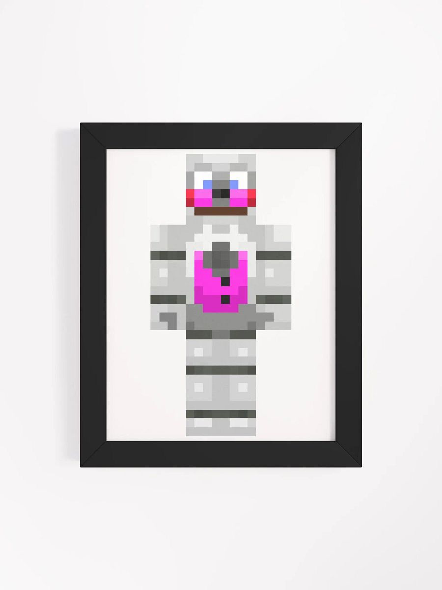 Funtime3Freddy3 Minecraft Skin Portrait Framed High-Quality Matte Poster product image (4)