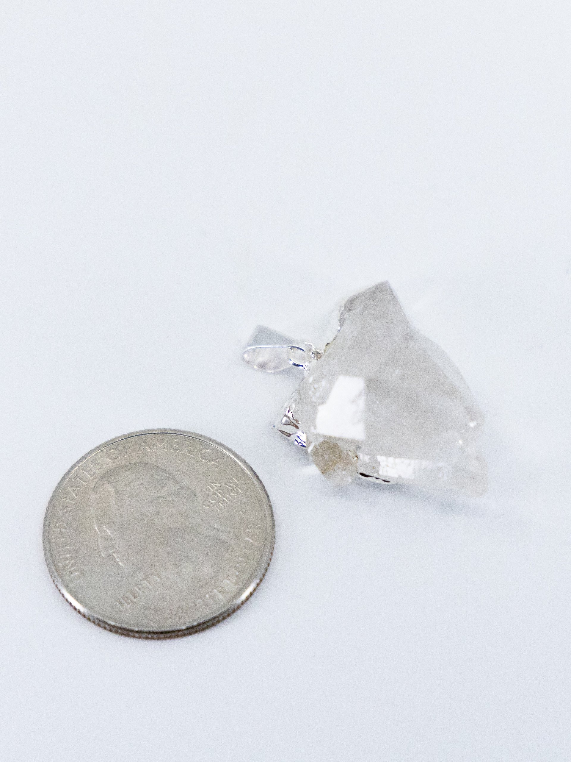 Clear Quartz Cluster Pendant with Silver product image (2)