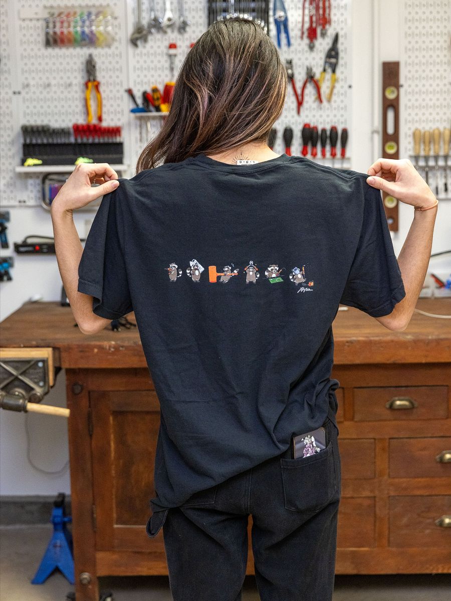 Raccoon on a Rocket on a Pocket Tee product image (15)