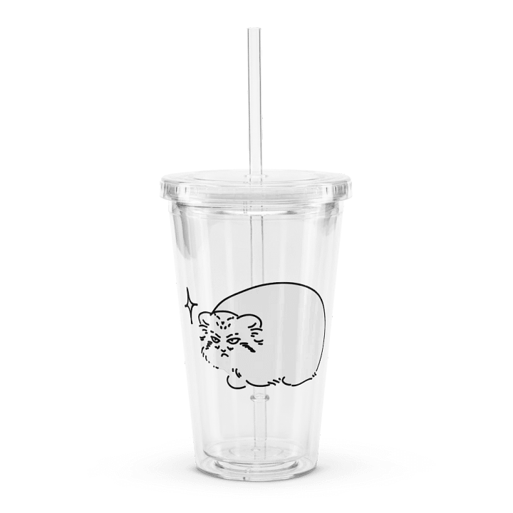 Grumpy Manul - Transparent Cup & Straw product image (1)