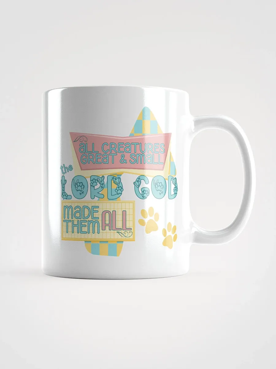 Retro Space Age All Creatures Great and Small Christian Mug product image (2)