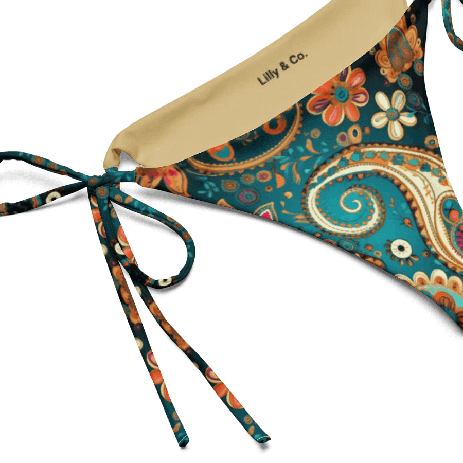 Boho Chic Paisley Paradise String Bikini Bottom product image (2)