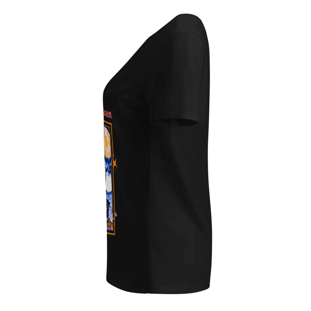 Witch and Cat V-Neck Tee. product image (2)