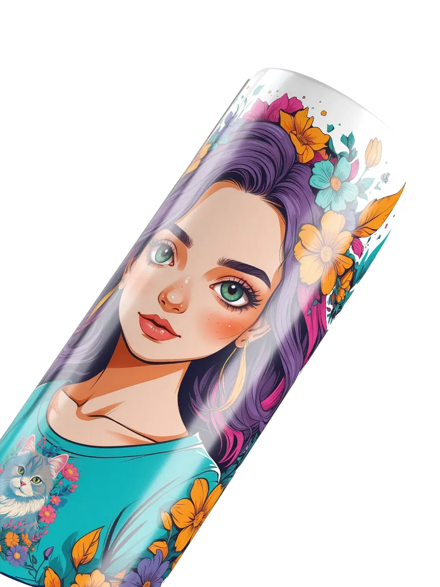 Bloomcore Flower Girl 20 oz Skinny Stainless Steel Tumbler - White - v2 product image (6)