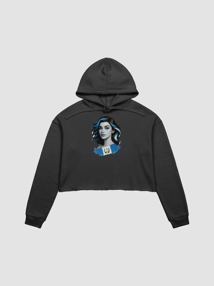 Guatemala Flag Inspired Crop Hoodie with Artistic Illustration product image (1)