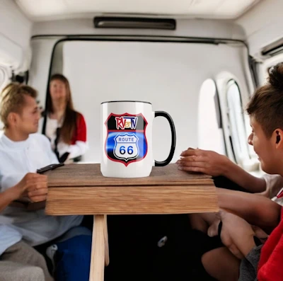 Route 66 with RVerTV - Ceramic Coffee Mug product image (1)