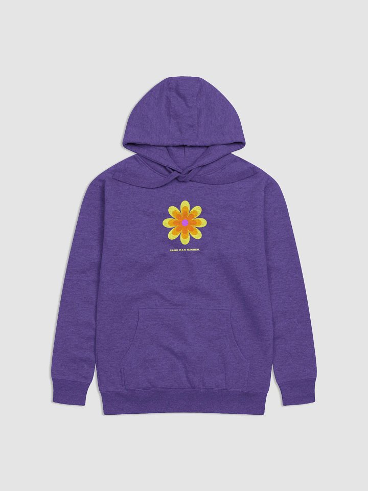 Laid-back flower Unisex Premium Hoodie "Kann man machen." - yellow orange product image (1)