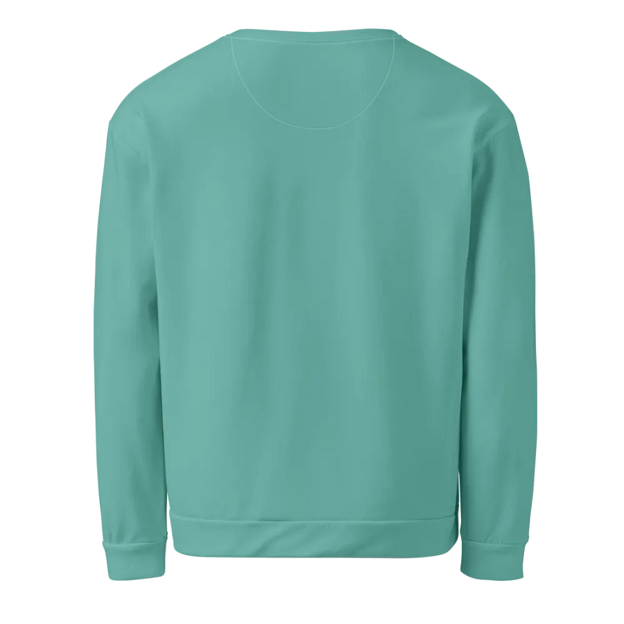 Plain Turquoise Green True Summer Unisex Recycled Polyester Heavyweight Premium Sweatshirt by Treasure Pie product image (2)
