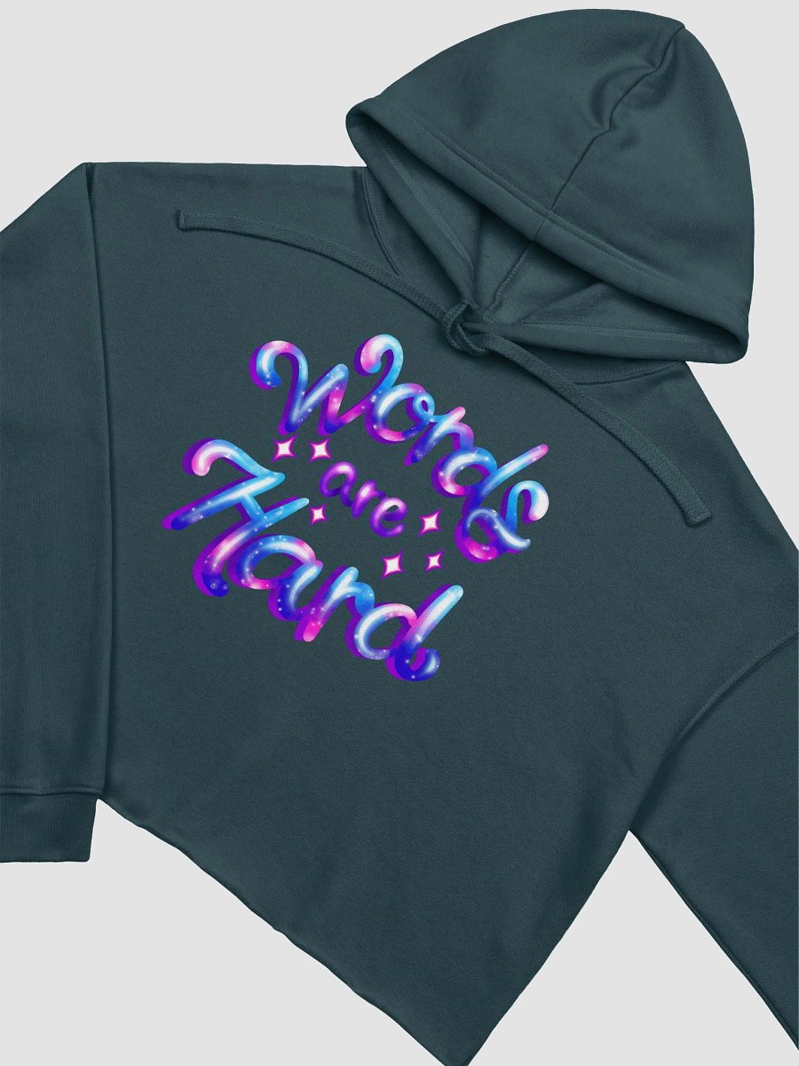 Cosmic Words Are Hard Fleece Crop Hoodie product image (3)