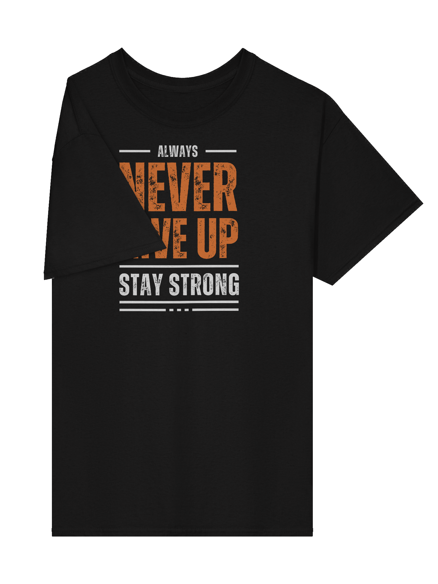NEVER GIVE UP Bold Orange Tee product image (4)