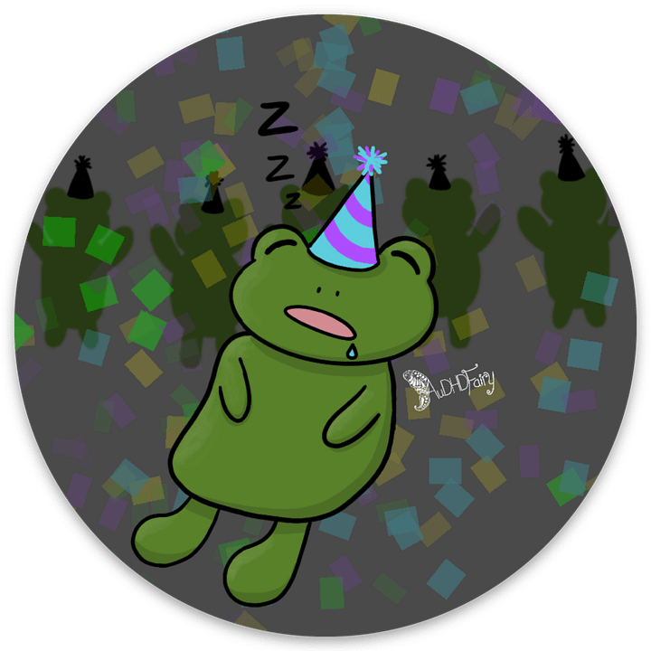 New Year's Frog Sticker product image (1)