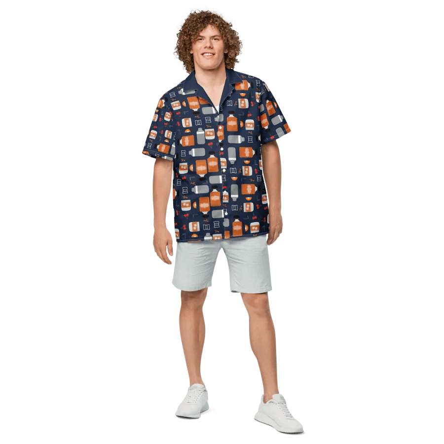 Bourbon Vibes Patterned Hawaiian Shirt product image (4)