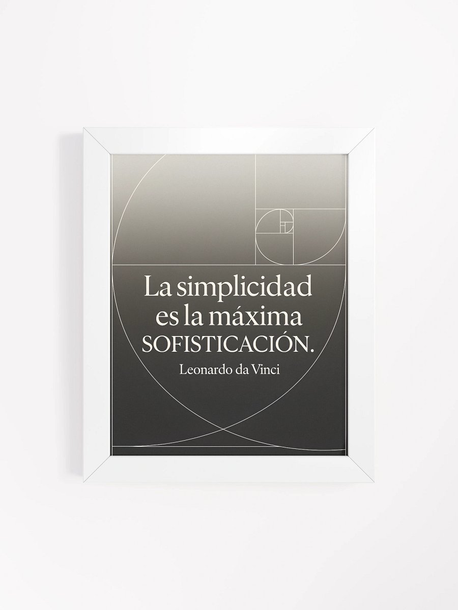 Póster ultra-premium Leonardo da Vinci simplicidad con máxima calidad técnica product image (4)