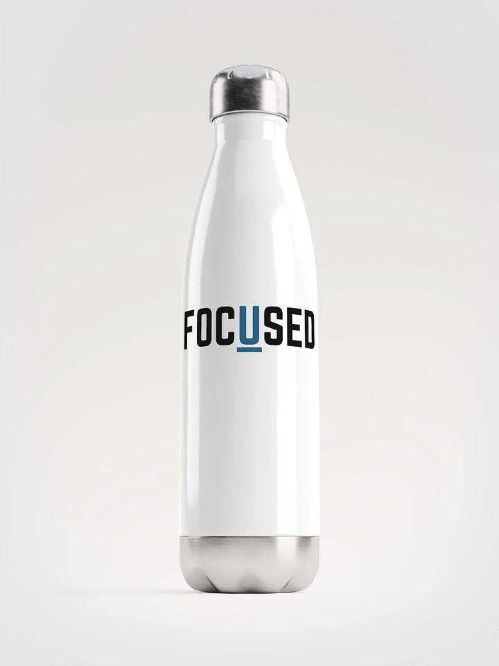 FOCUSED Stainless Steel Water Bottle (White) product image (1)