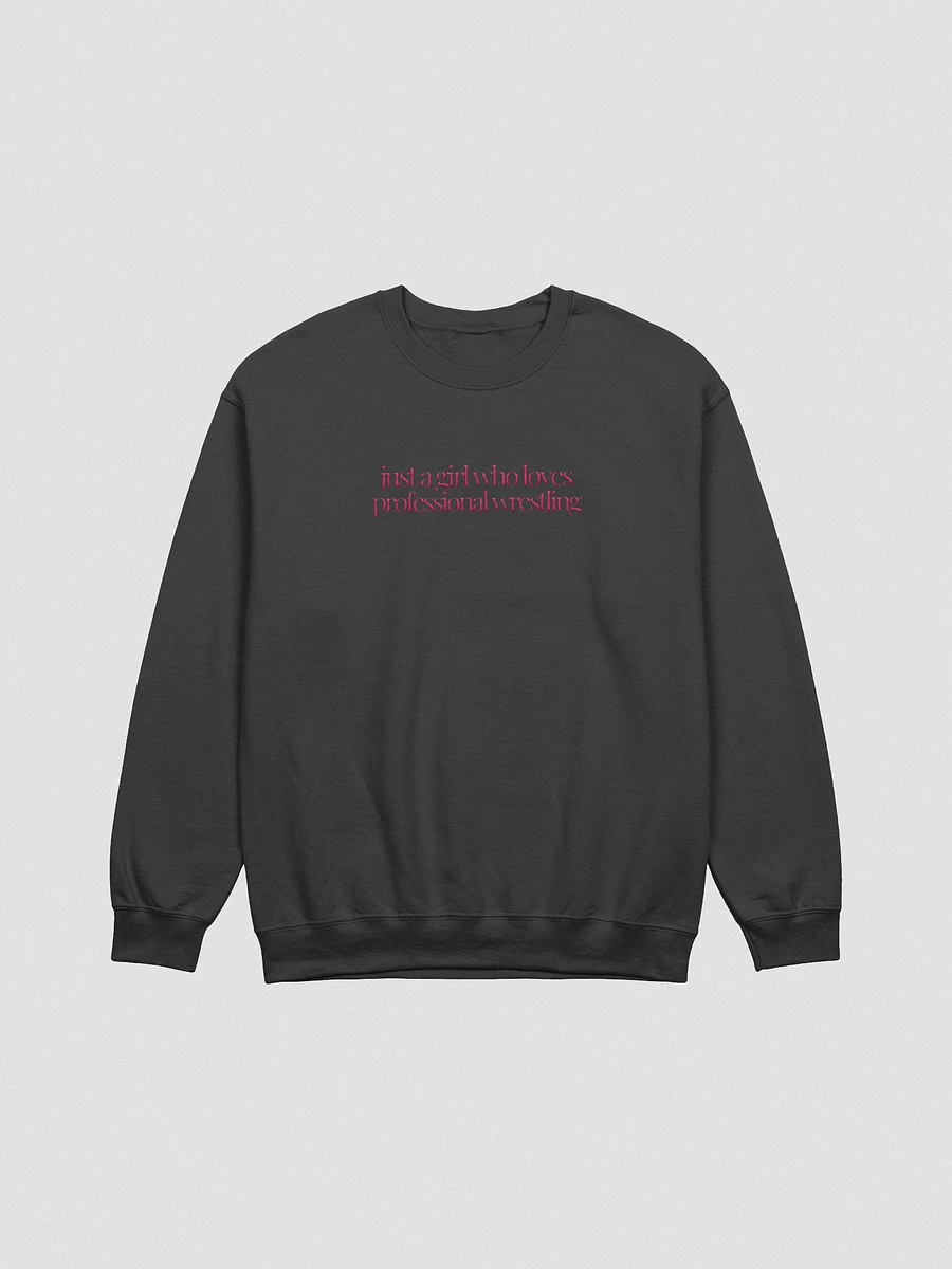 Just A (Wrestling) Girl Embroidered Pullover -Pink Font product image (1)