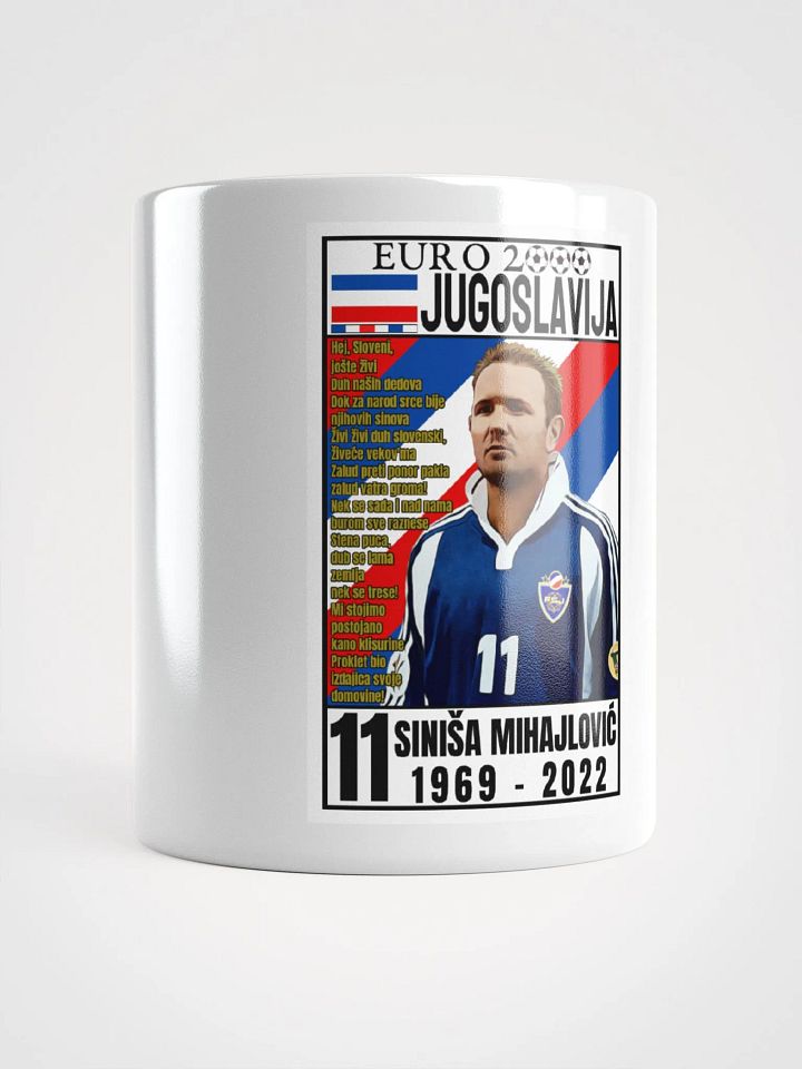 Siniša Mihajlović (SR Jugoslavija) EURO 2000 White Glossy Mug by Mugz Sublimation product image (1)