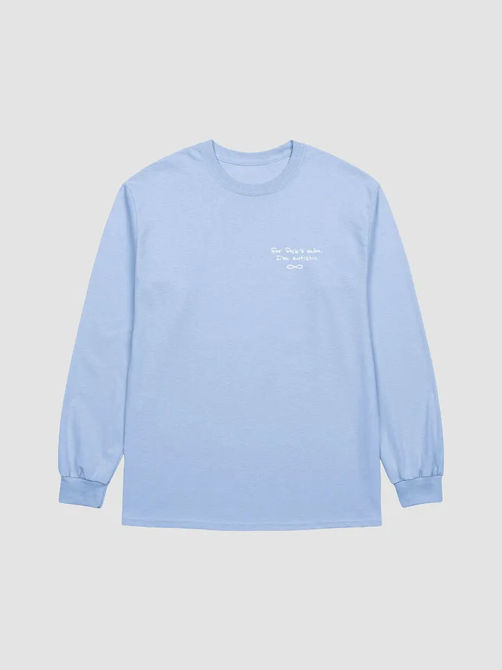 FFS, I'm autistic (sm. white design) printed cotton long sleeve product image (2)