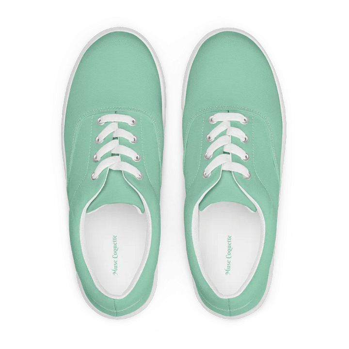 Muse Coquette Lace-Up Canvas Shoes (Mint jam) product image (2)