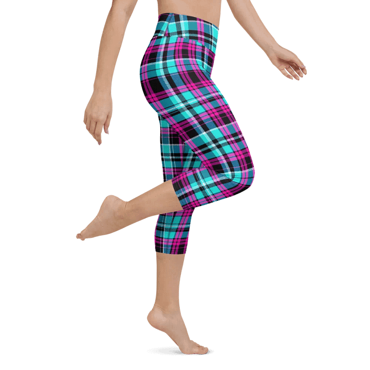 ZABU 90s tartan Yoga Capri Leggings product image (1)