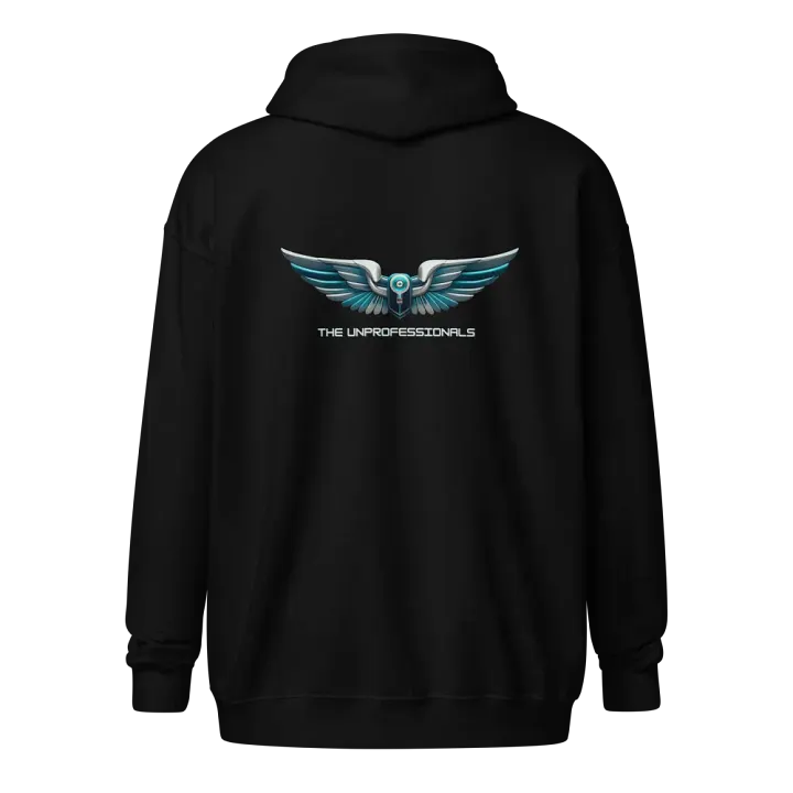 Navy Zip Hoodie - MDA Front UP Back product image (8)