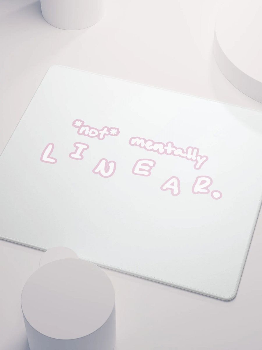 *not* mentally linear (lined design, #E1B9CE) mouse pad product image (3)