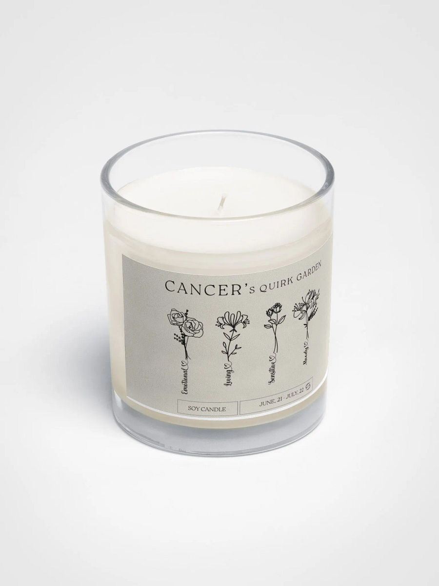 Minimalist Month Flower Cancer Vegan Soy Wax Candle product image (3)
