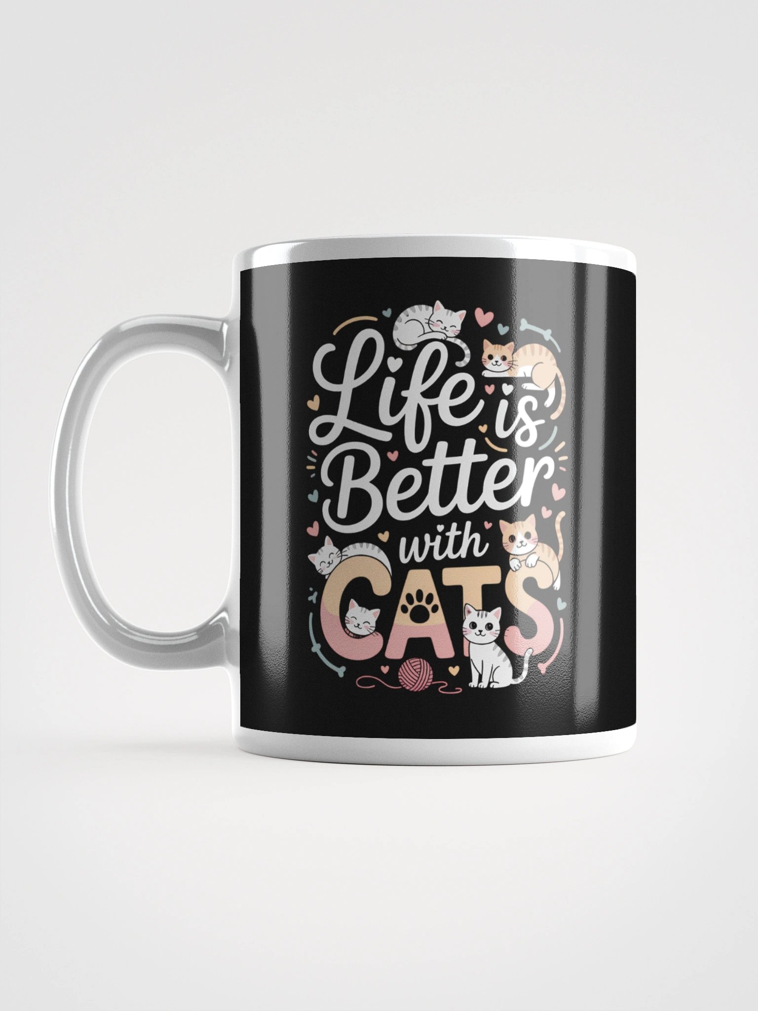 Life Is Better with Cats – Cute Cat Lover Coffee Mug product image (6)