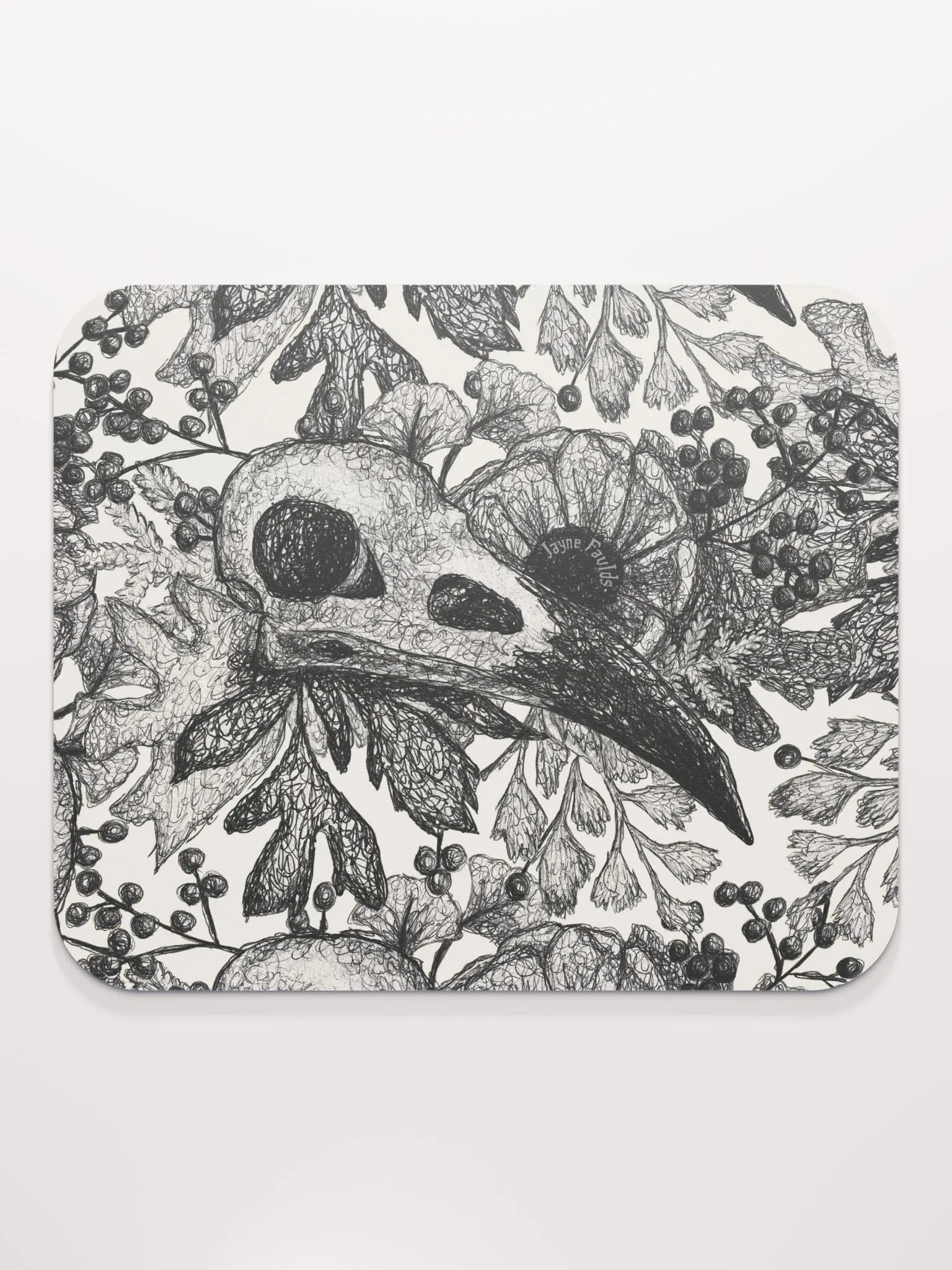Raven Skull Mouse Mat product image (1)