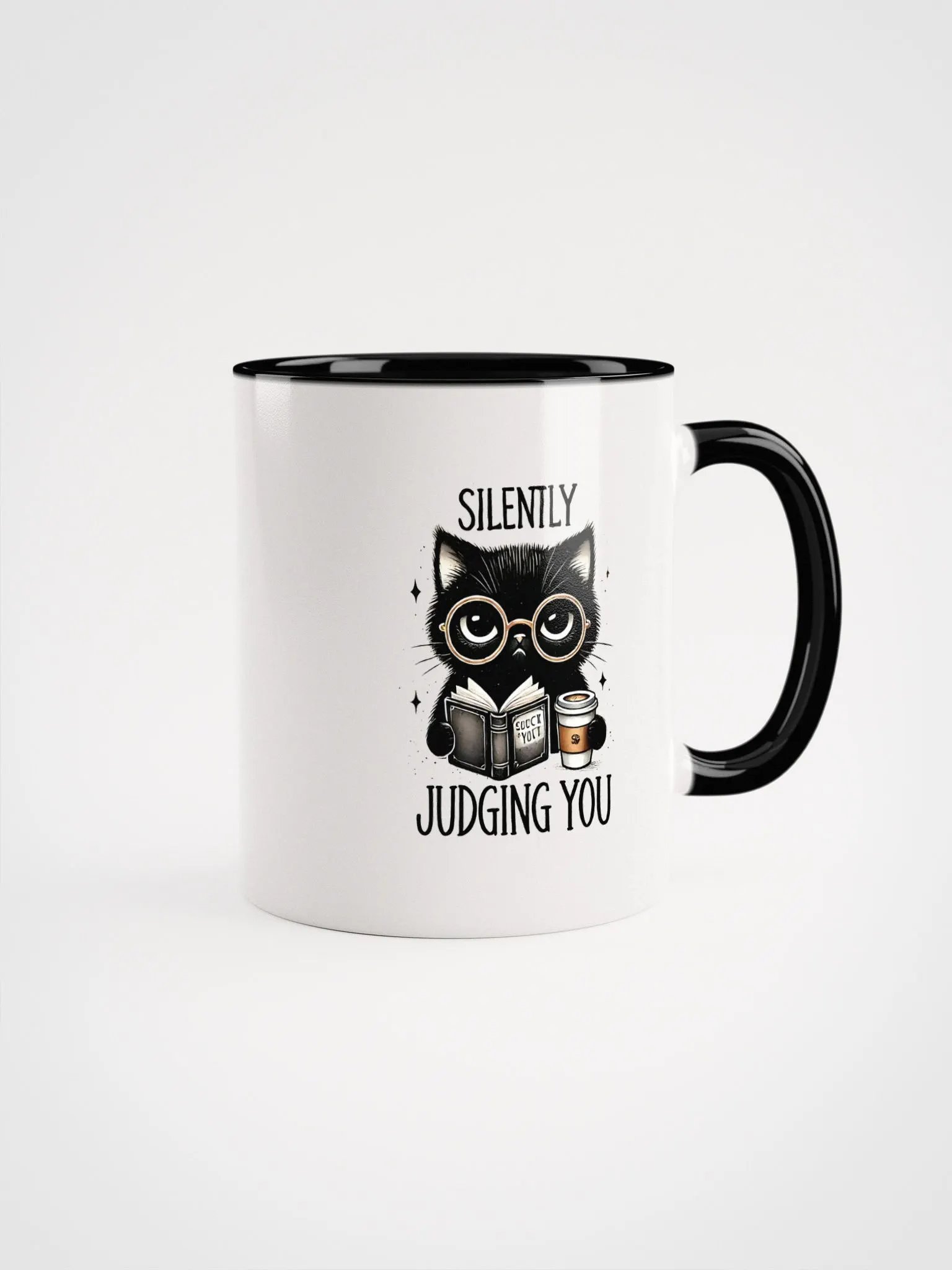Funny Cat-Themed Mug (11oz & 15oz) – “My Cat Is Silently Judging You” – Perfect Gift for Cat Lovers product image (1)