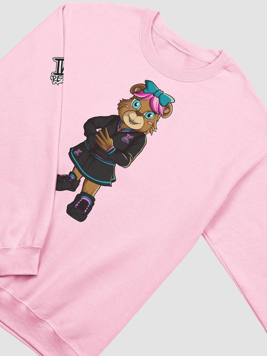 Standing Girl Bear Pink Crewneck Sweatshirt product image (3)