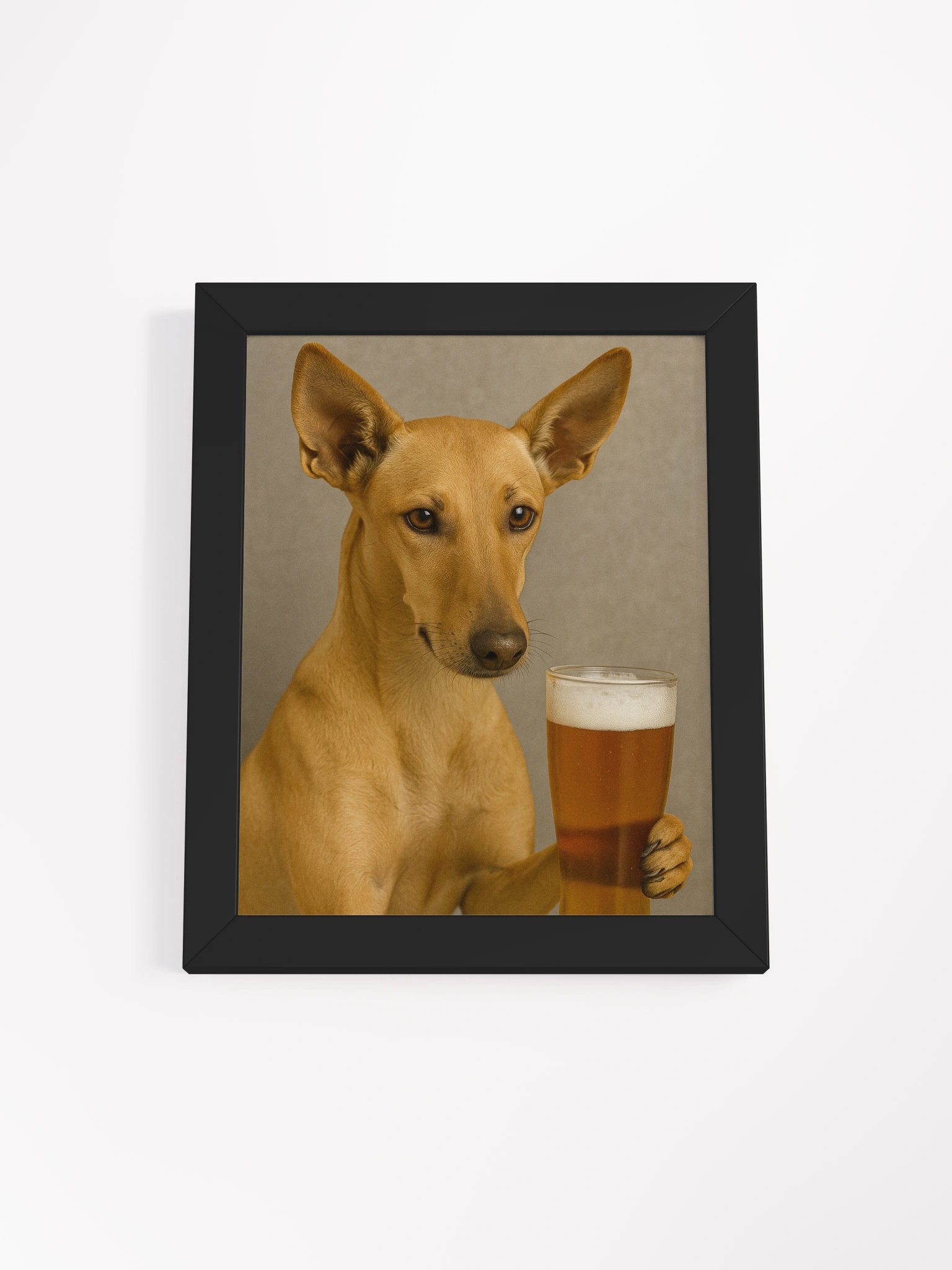 Funny Potcake Dog Art Print - Humorous Canine Beer Lover Wall Decor product image (9)