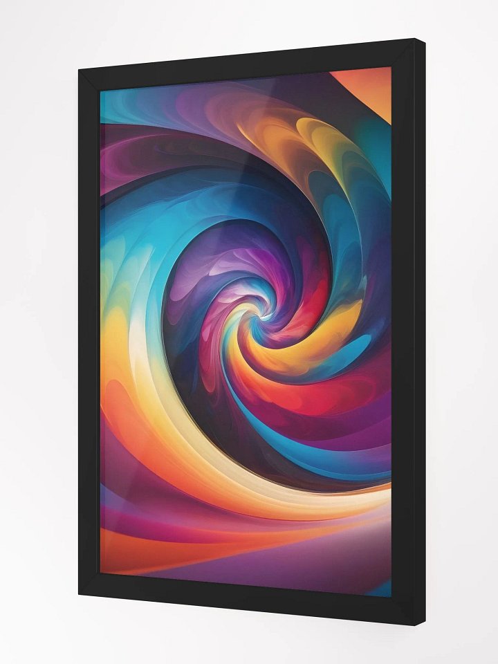 The Psychedelic Rainbow Spiral Framed Poster product image (8)