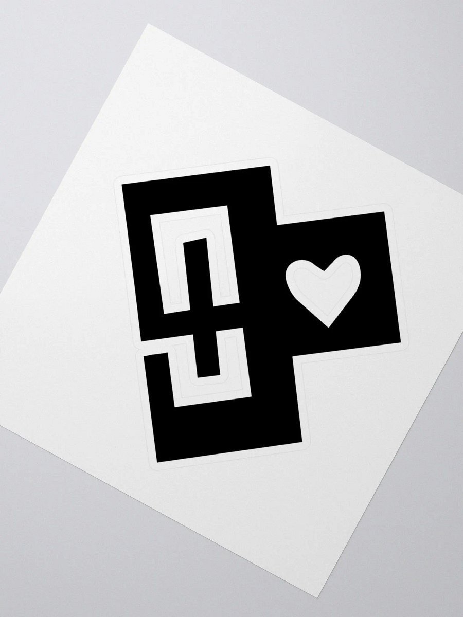 OptimusProcrastinus HeartChip Sticker (Black on White) product image (2)