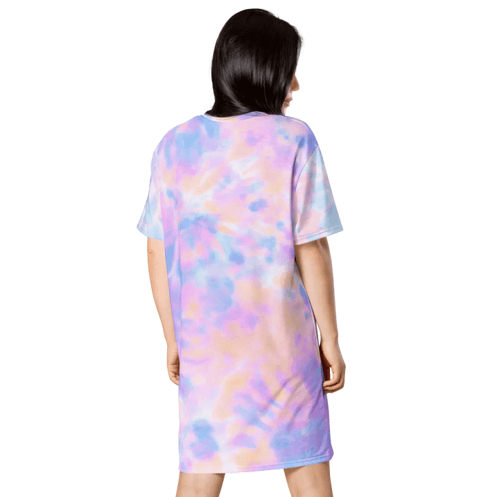 Rainbow Tie Dye Pattern T-shirt Dress product image (2)