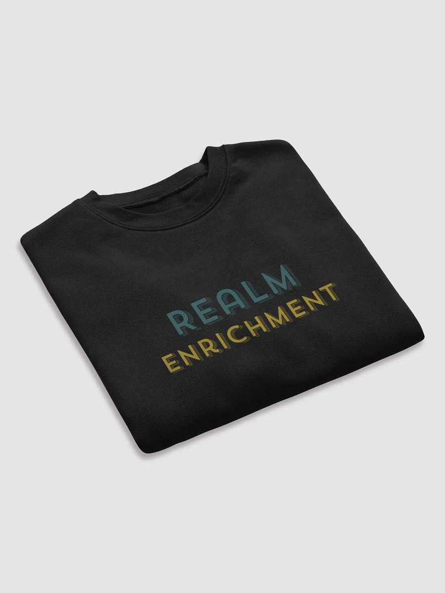 Crop Sweatshirt: Realm Enrichment in Teal Tranquility & Rustic Gold product image (7)