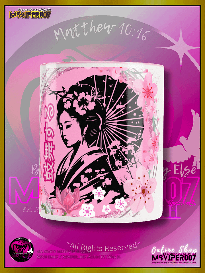Mug - MsViper007's "Inspire" (pink peony) Hot Beverage Mug with color inside by Anna H. product image (2)