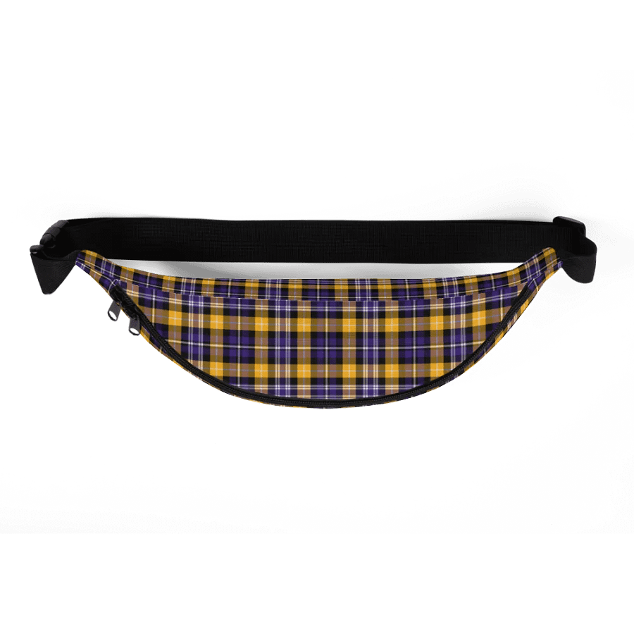 Purple and Yellow Gold Plaid Fanny Pack product image (5)