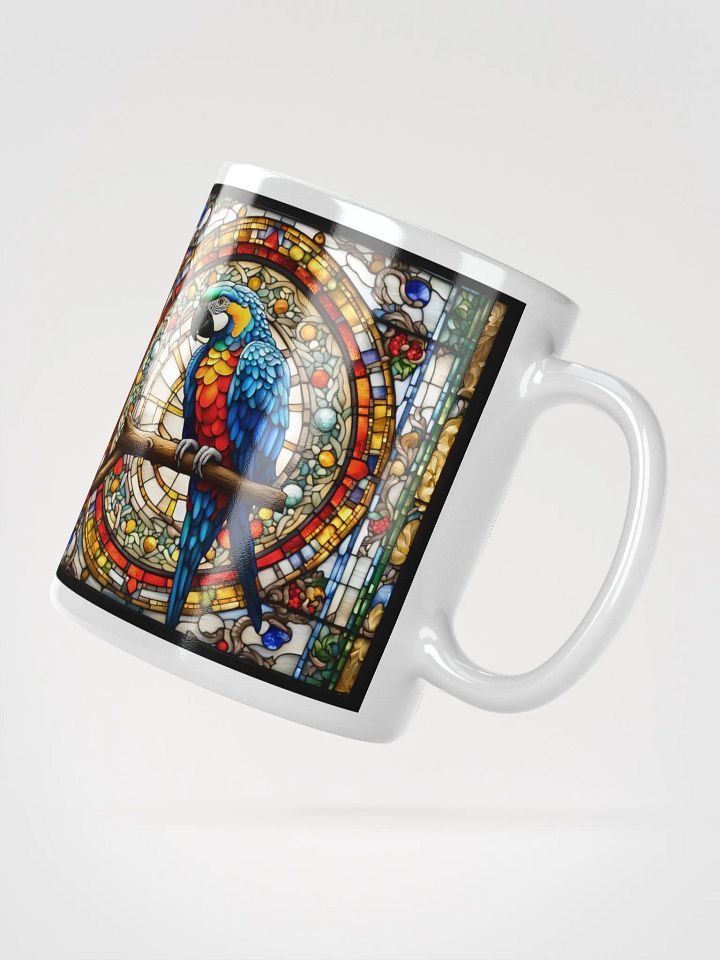 #002 - Blue Throated Macaw Stained Glass Mug product image (3)