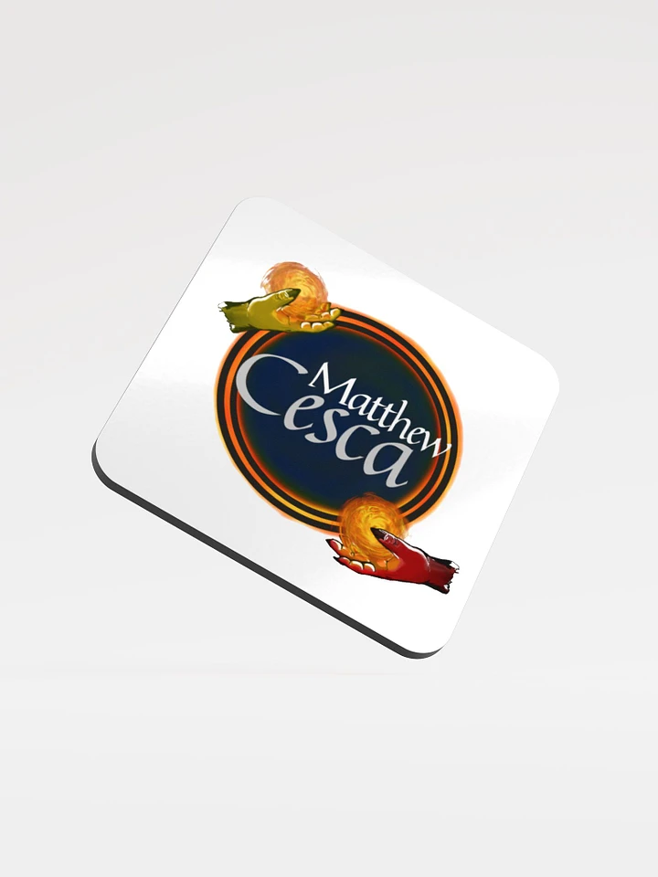 Matthew Cesca Author Logo White Background Cork Coaster product image (1)