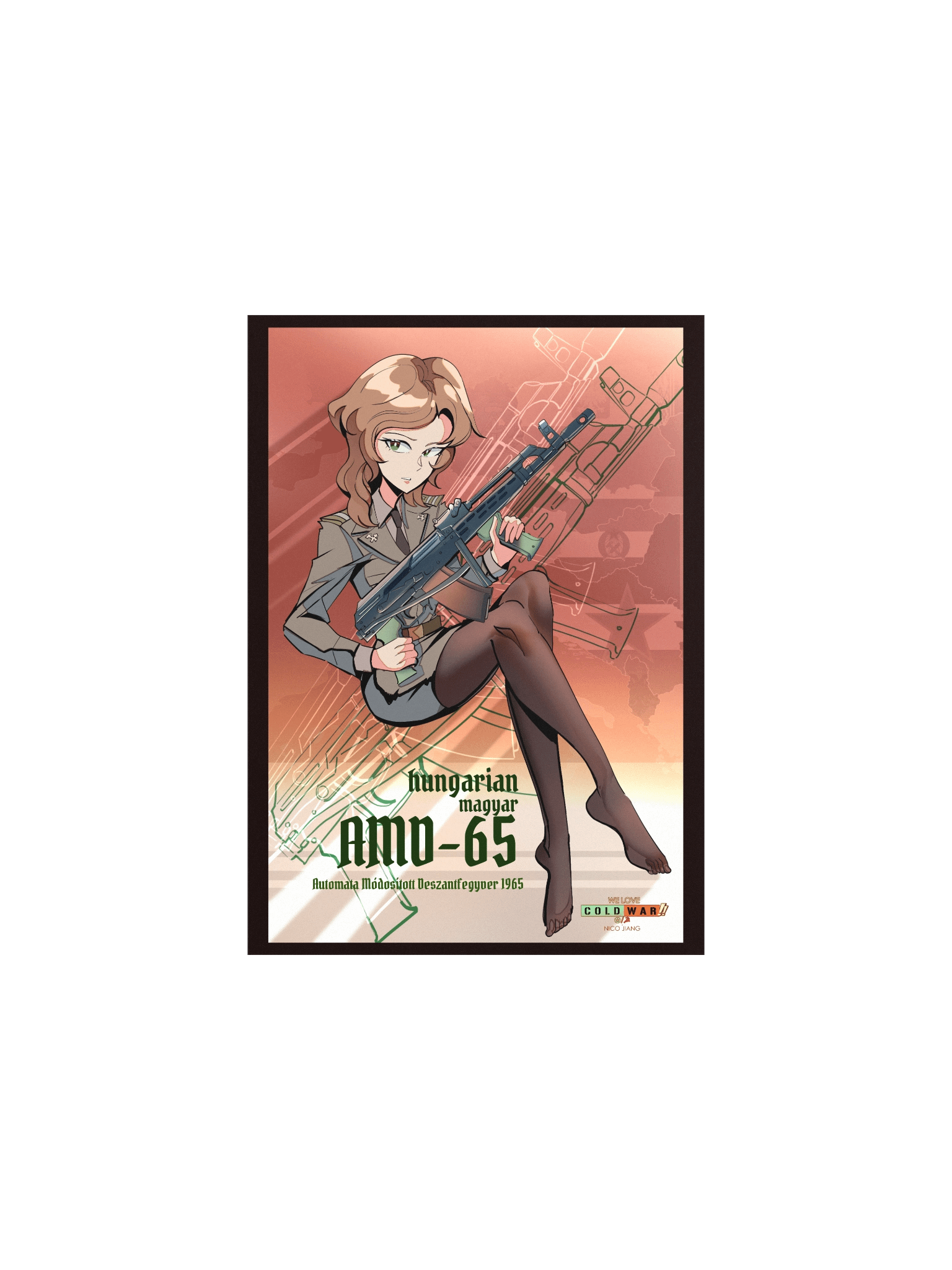 Hungarian AMD-65 Pin-Up PRINT product image (1)