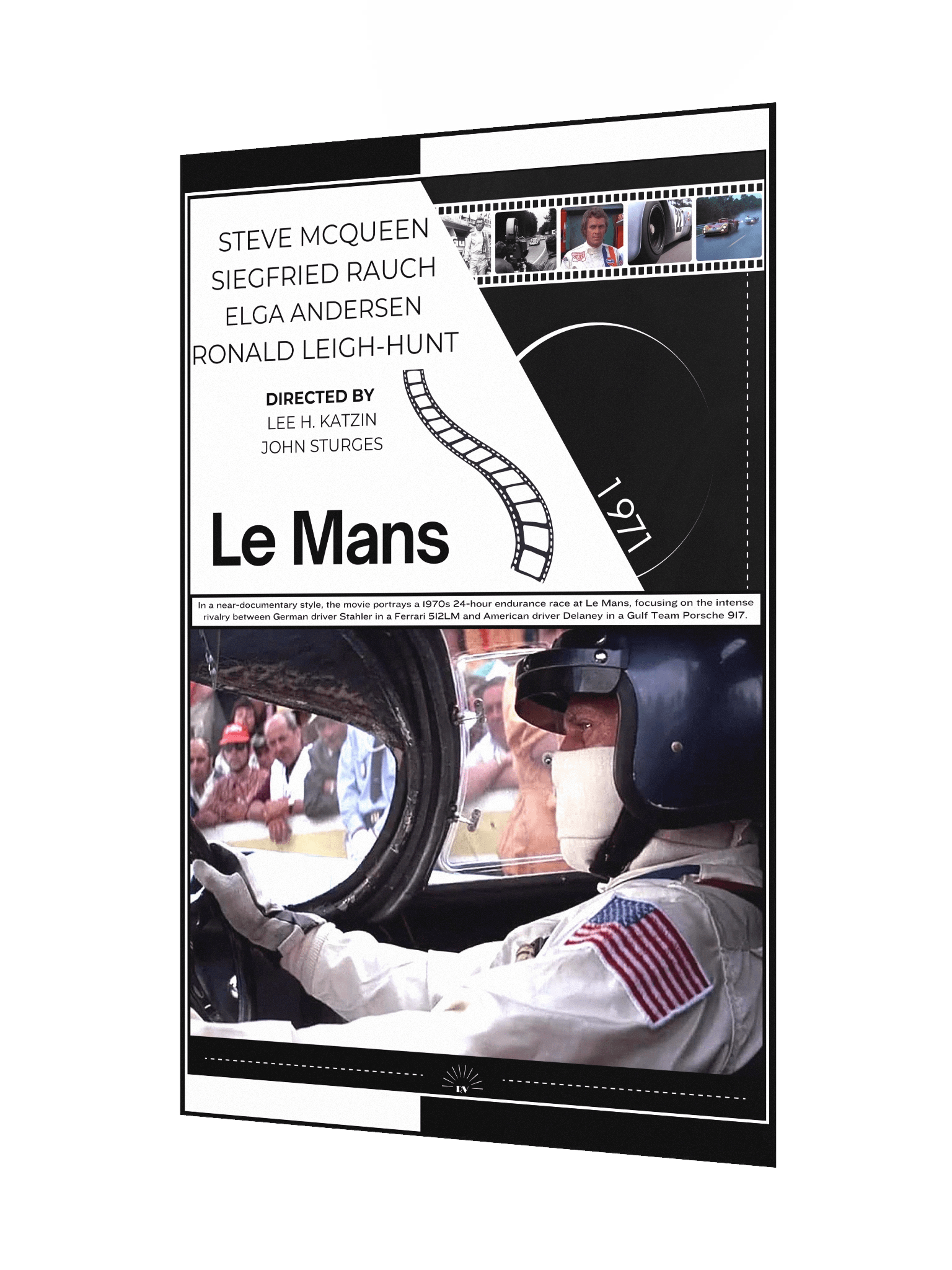 Le Mans with Steve McQueen 1971 | Movie Poster | 12x18 Wall Art product image (3)