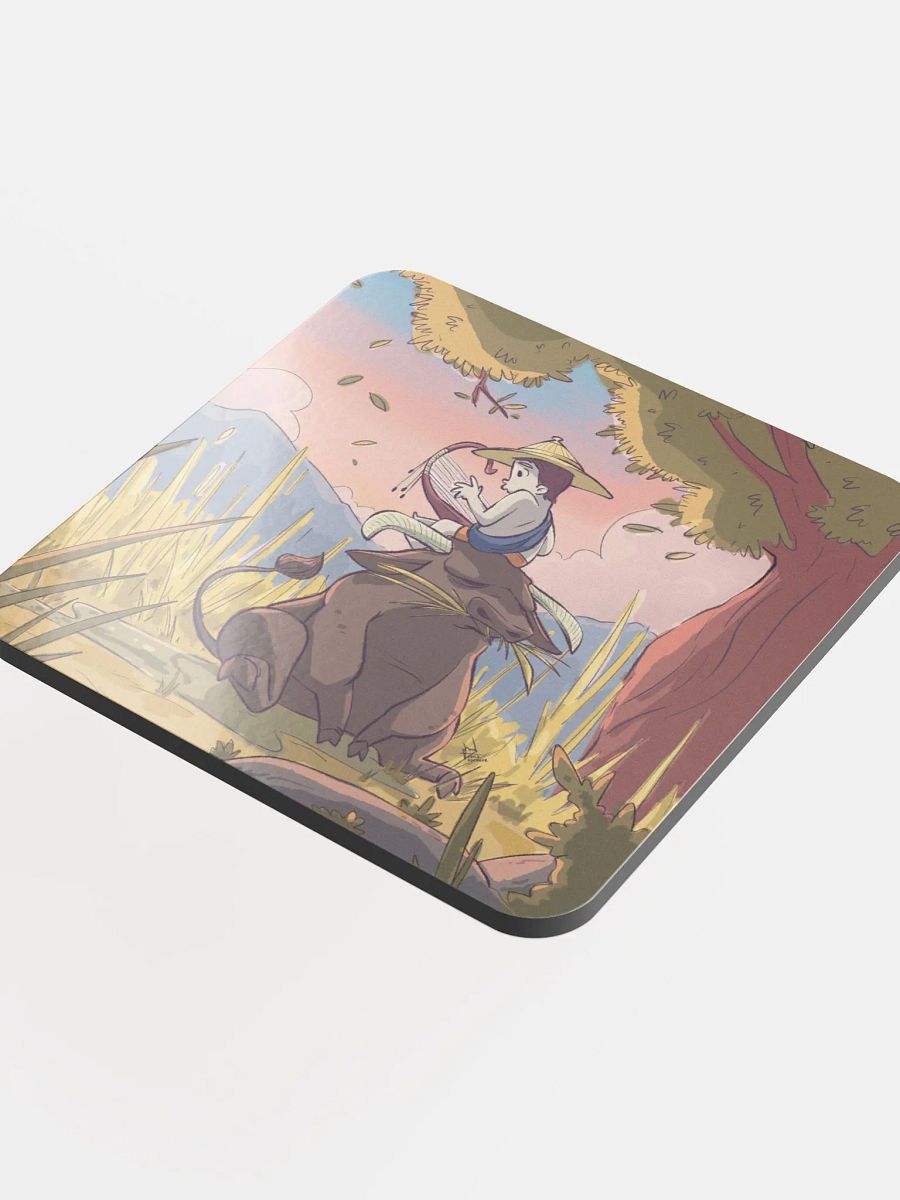 Serenading a Buffalo | Glossed Cork Coaster product image (4)