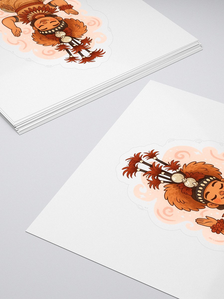 Samoan Taupou Kiss-Cut Sticker – Polynesian Island Girl in Traditional Dress | Cultural Fa’aSamoa Decal by ASP Apparel product image (4)