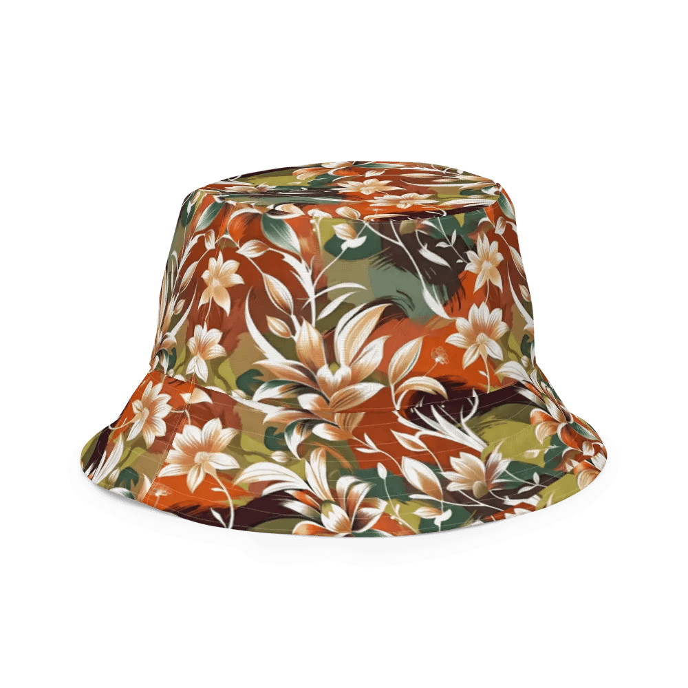 Whispering Garden Earth tone Painted Bucket Hat product image (5)
