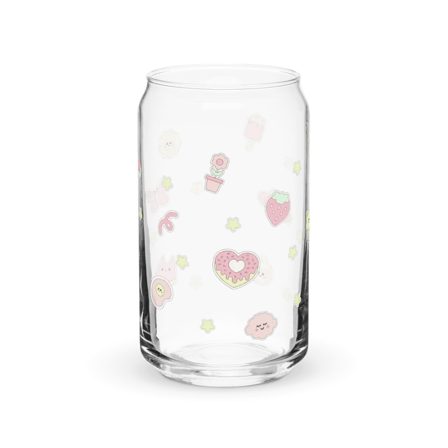 Kawaii Can-Shaped Glass - Pastel Doodles Edition product image (2)