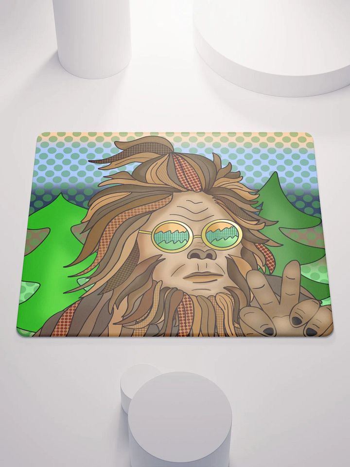 Retro Hippie Bigfoot Giving Peace Sign product image (1)